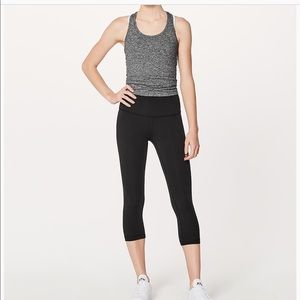 Black lulu lemon 7/8” crop solid black